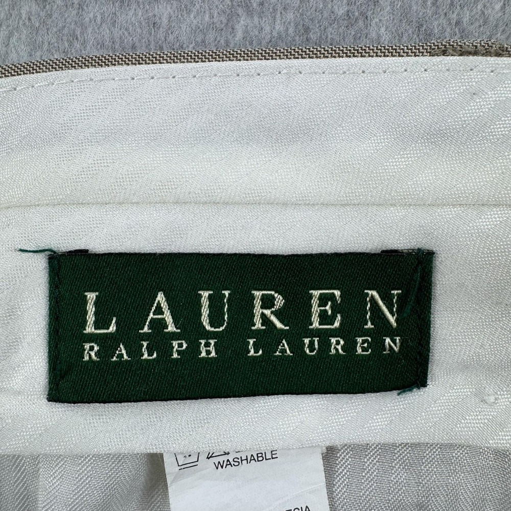Lauren Ralph Lauren Dress Pants Mens 38 Beige Pleated Cuffed‎ Classic Work 38x30 - Picture 3 of 9